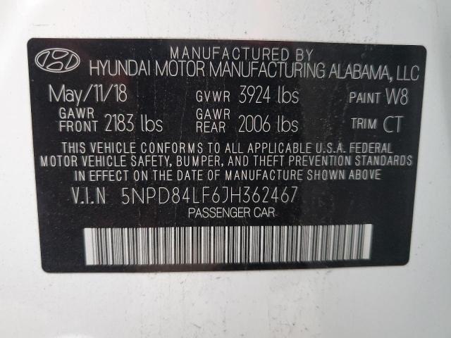 Photo 11 VIN: 5NPD84LF6JH362467 - HYUNDAI ELANTRA SE 