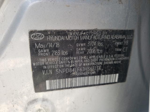 Photo 9 VIN: 5NPD84LF6JH363134 - HYUNDAI ELANTRA SE 