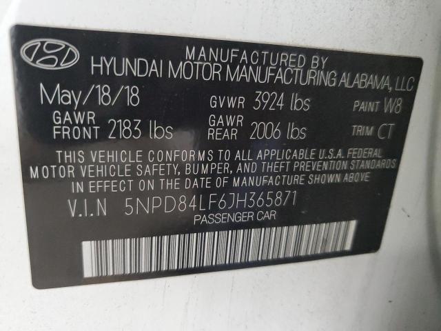 Photo 12 VIN: 5NPD84LF6JH365871 - HYUNDAI ELANTRA 