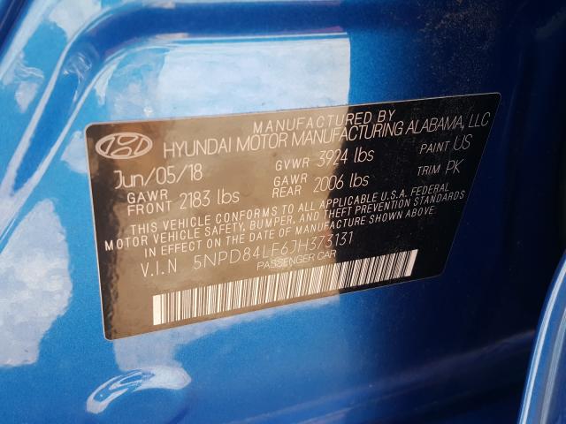 Photo 9 VIN: 5NPD84LF6JH373131 - HYUNDAI ELANTRA SE 