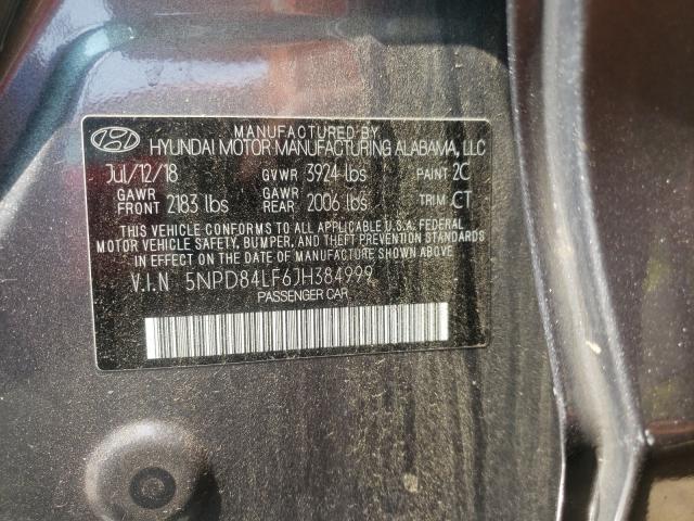 Photo 9 VIN: 5NPD84LF6JH384999 - HYUNDAI ELANTRA SE 