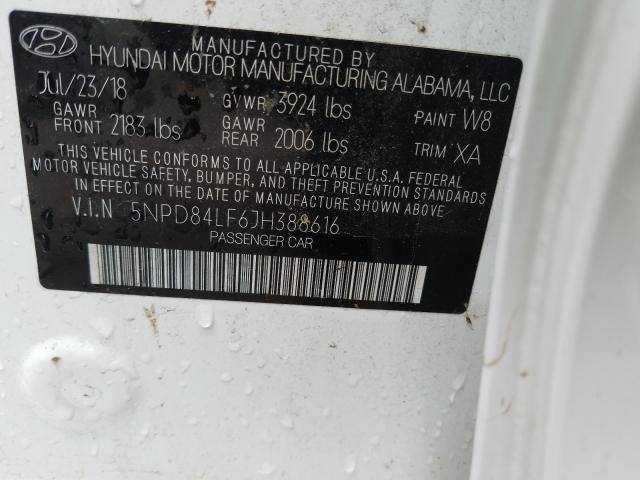 Photo 9 VIN: 5NPD84LF6JH388616 - HYUNDAI ELANTRA SE 