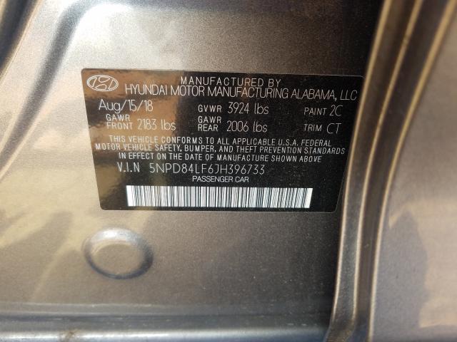 Photo 9 VIN: 5NPD84LF6JH396733 - HYUNDAI ELANTRA SE 