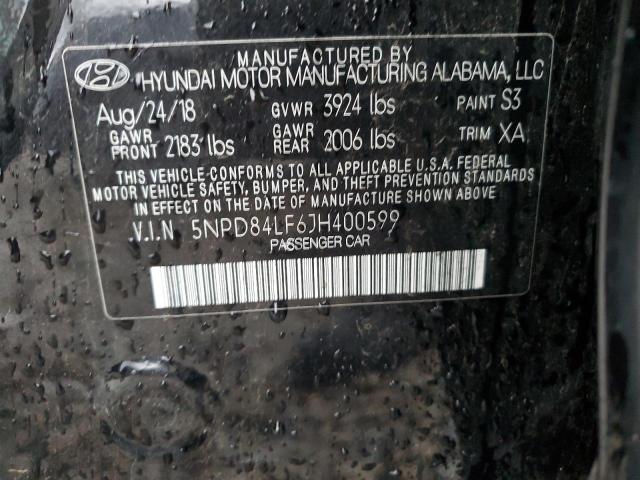 Photo 11 VIN: 5NPD84LF6JH400599 - HYUNDAI ELANTRA SE 