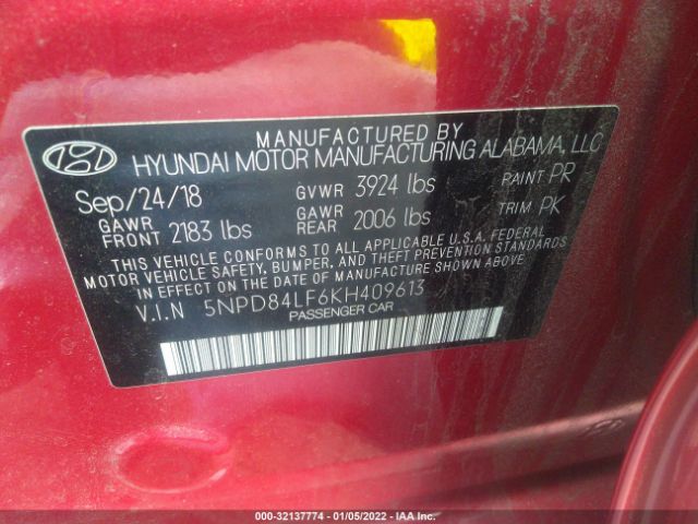 Photo 8 VIN: 5NPD84LF6KH409613 - HYUNDAI ELANTRA 