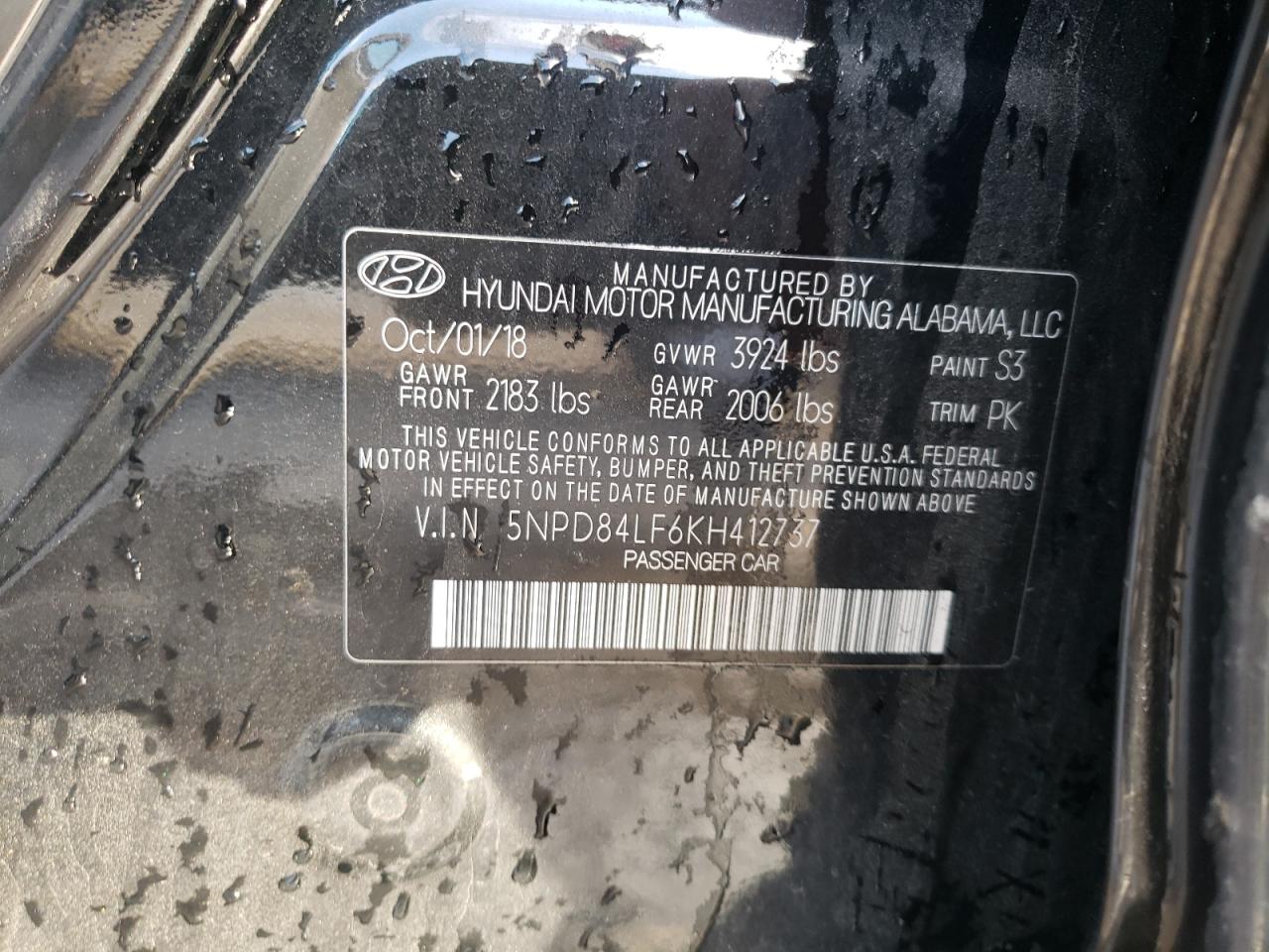 Photo 11 VIN: 5NPD84LF6KH412737 - HYUNDAI ELANTRA 