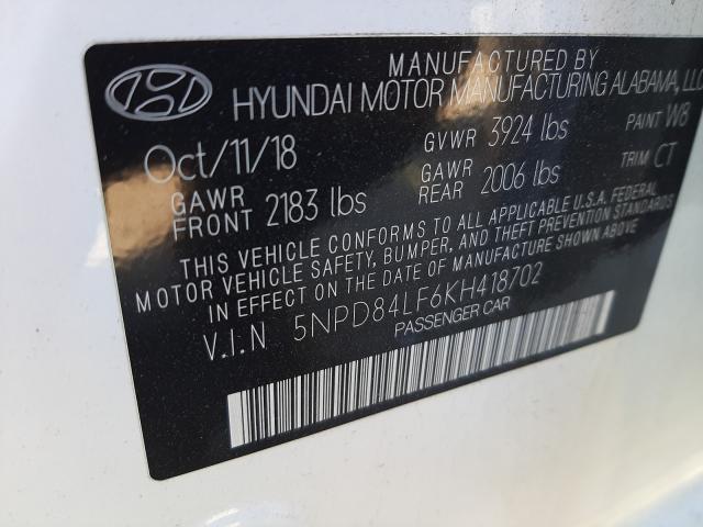 Photo 9 VIN: 5NPD84LF6KH418702 - HYUNDAI ELANTRA SE 