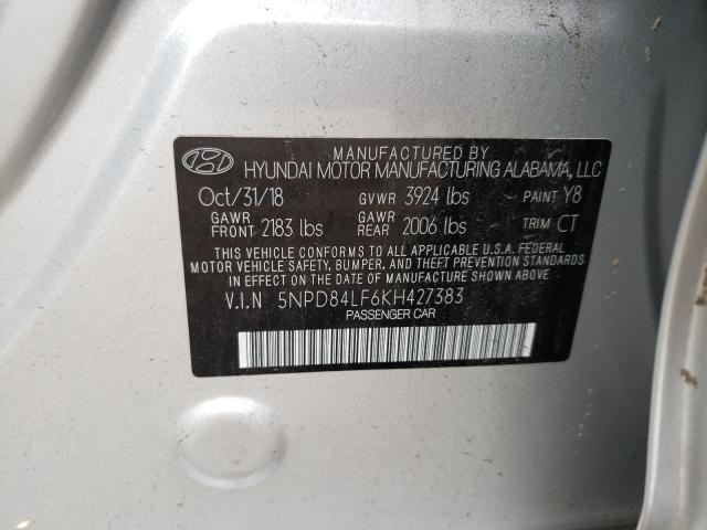 Photo 9 VIN: 5NPD84LF6KH427383 - HYUNDAI ELANTRA SE 