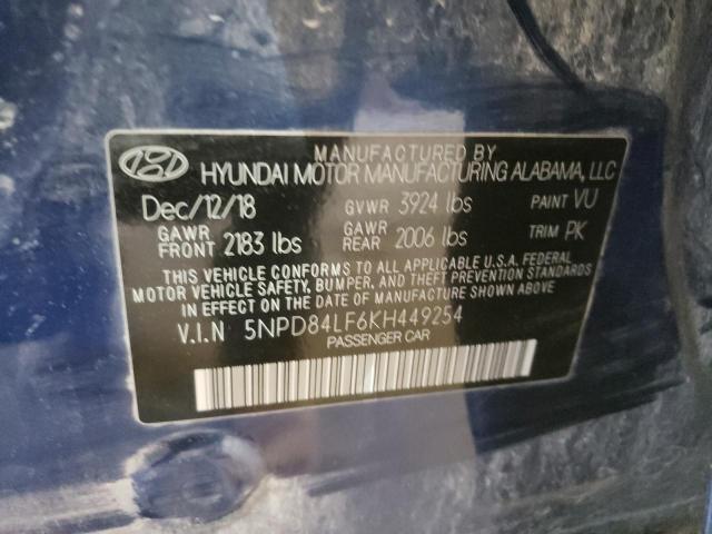 Photo 9 VIN: 5NPD84LF6KH449254 - HYUNDAI ELANTRA SE 