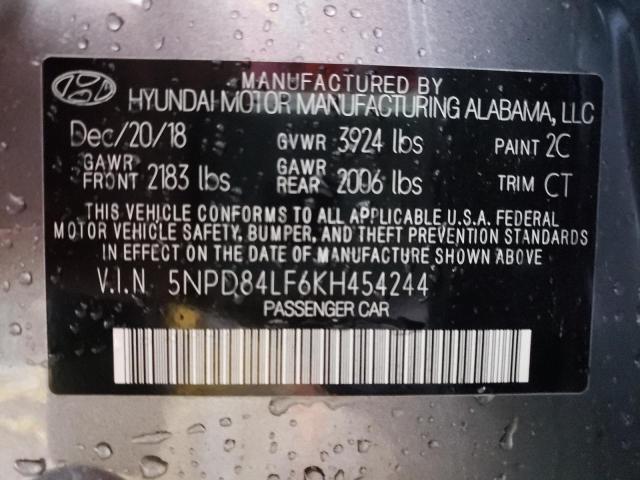 Photo 9 VIN: 5NPD84LF6KH454244 - HYUNDAI ELANTRA SE 