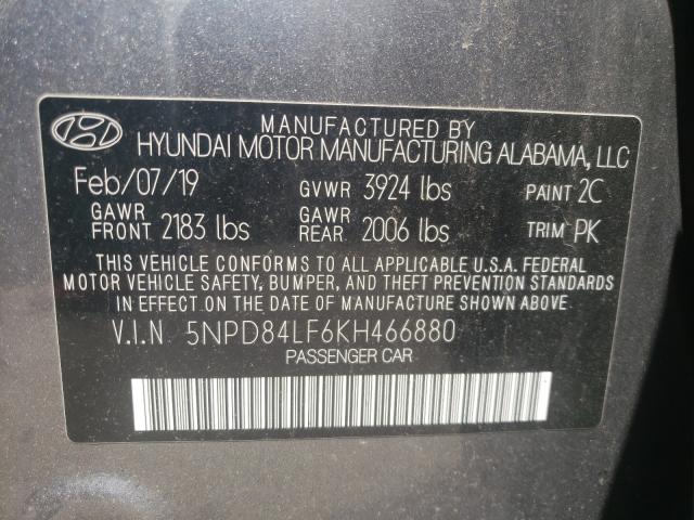 Photo 9 VIN: 5NPD84LF6KH466880 - HYUNDAI ELANTRA SE 