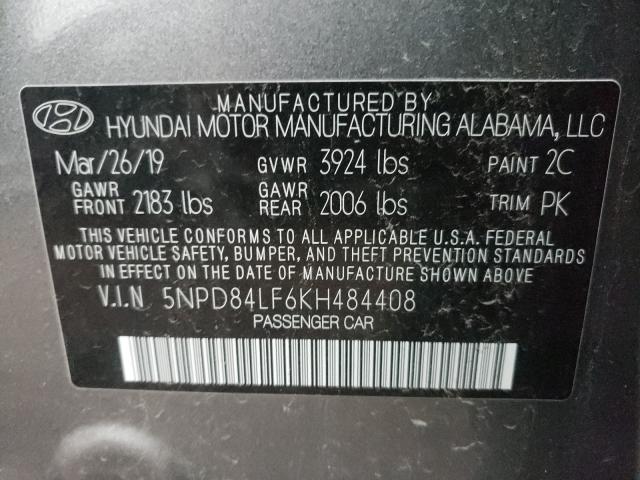 Photo 9 VIN: 5NPD84LF6KH484408 - HYUNDAI ELANTRA SE 