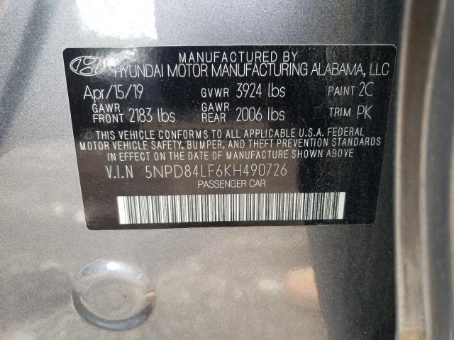 Photo 9 VIN: 5NPD84LF6KH490726 - HYUNDAI ELANTRA SE 