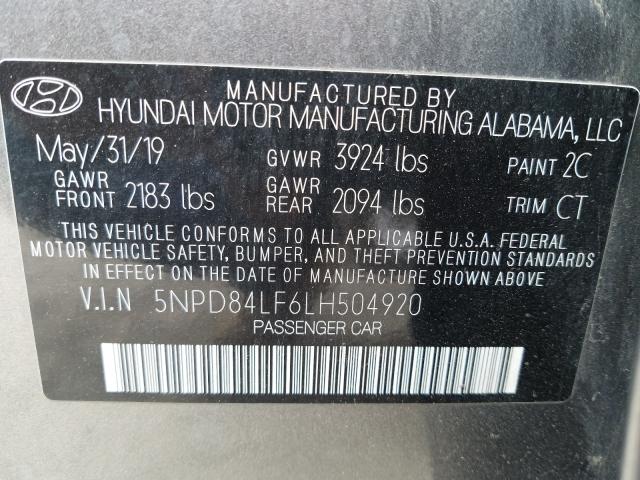 Photo 9 VIN: 5NPD84LF6LH504920 - HYUNDAI ELANTRA SE 