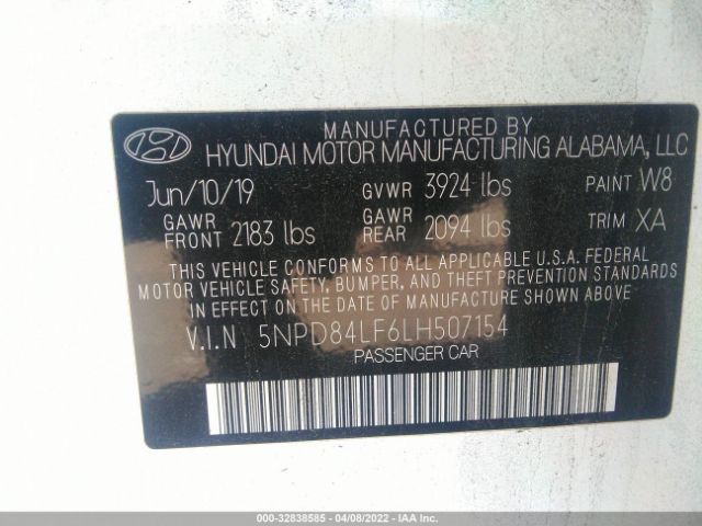 Photo 8 VIN: 5NPD84LF6LH507154 - HYUNDAI ELANTRA 