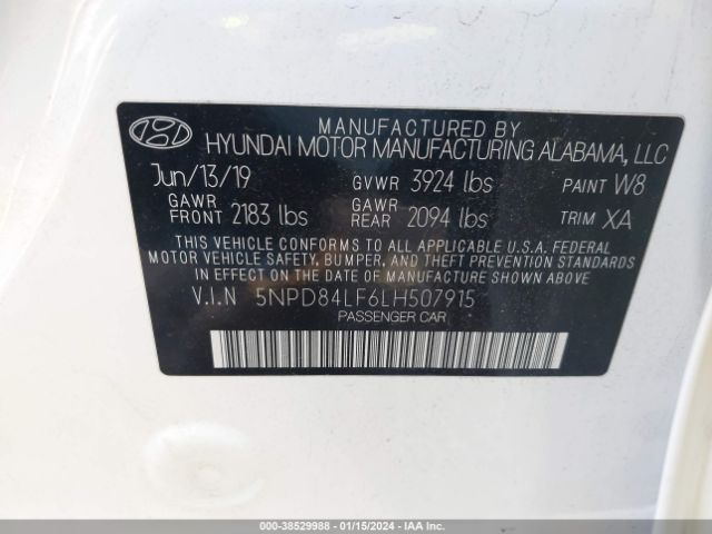 Photo 8 VIN: 5NPD84LF6LH507915 - HYUNDAI ELANTRA 