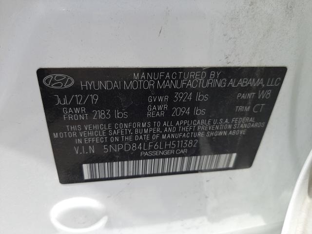 Photo 9 VIN: 5NPD84LF6LH511382 - HYUNDAI ELANTRA SE 