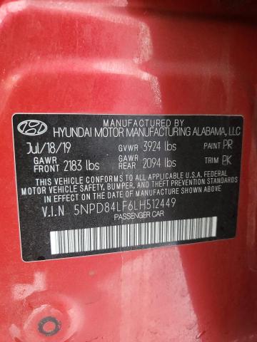 Photo 12 VIN: 5NPD84LF6LH512449 - HYUNDAI ELANTRA 