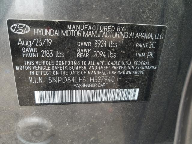 Photo 9 VIN: 5NPD84LF6LH527940 - HYUNDAI ELANTRA SE 