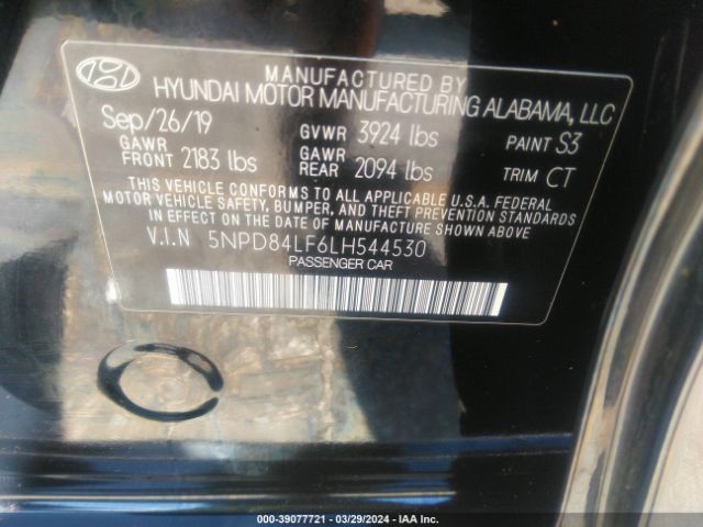 Photo 8 VIN: 5NPD84LF6LH544530 - HYUNDAI ELANTRA 