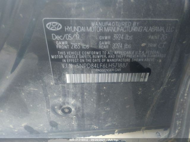 Photo 8 VIN: 5NPD84LF6LH571887 - HYUNDAI ELANTRA 