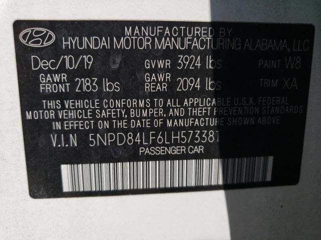 Photo 12 VIN: 5NPD84LF6LH573381 - HYUNDAI ELANTRA 