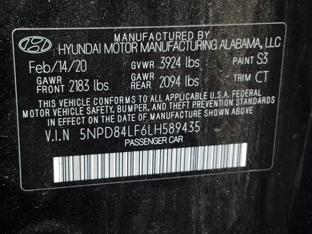 Photo 9 VIN: 5NPD84LF6LH589435 - HYUNDAI ELANTRA 