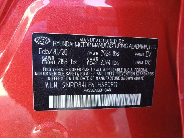 Photo 11 VIN: 5NPD84LF6LH590911 - HYUNDAI ELANTRA SE 