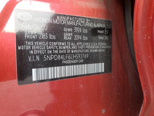 Photo 11 VIN: 5NPD84LF6LH592769 - HYUNDAI ELANTRA 