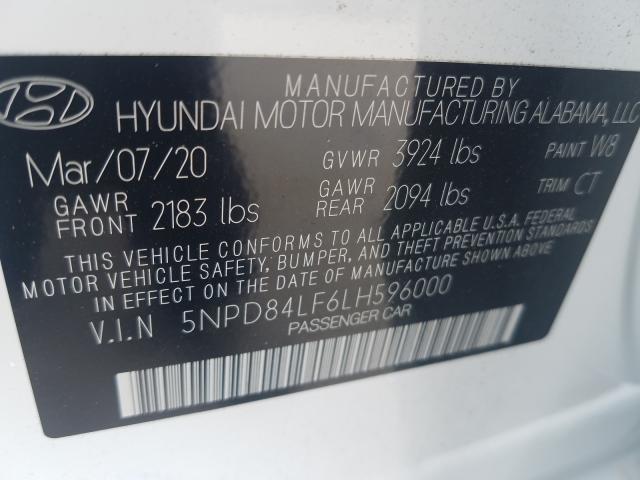 Photo 9 VIN: 5NPD84LF6LH596000 - HYUNDAI ELANTRA SE 