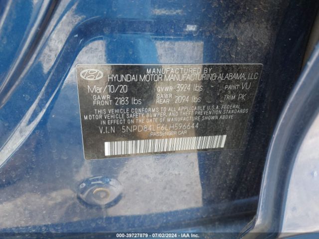 Photo 8 VIN: 5NPD84LF6LH596644 - HYUNDAI ELANTRA 