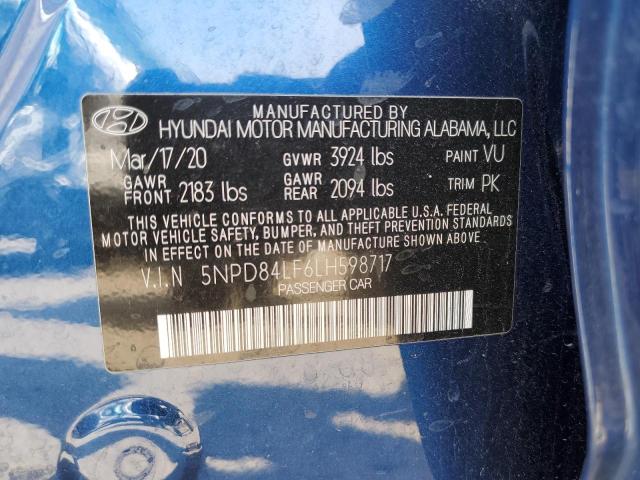 Photo 11 VIN: 5NPD84LF6LH598717 - HYUNDAI ELANTRA SE 