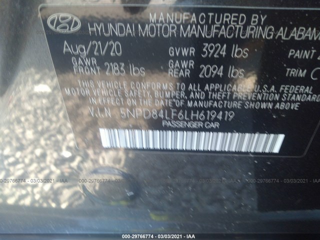 Photo 8 VIN: 5NPD84LF6LH619419 - HYUNDAI ELANTRA 