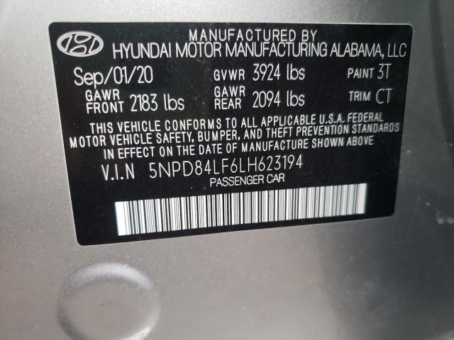 Photo 9 VIN: 5NPD84LF6LH623194 - HYUNDAI ELANTRA SE 