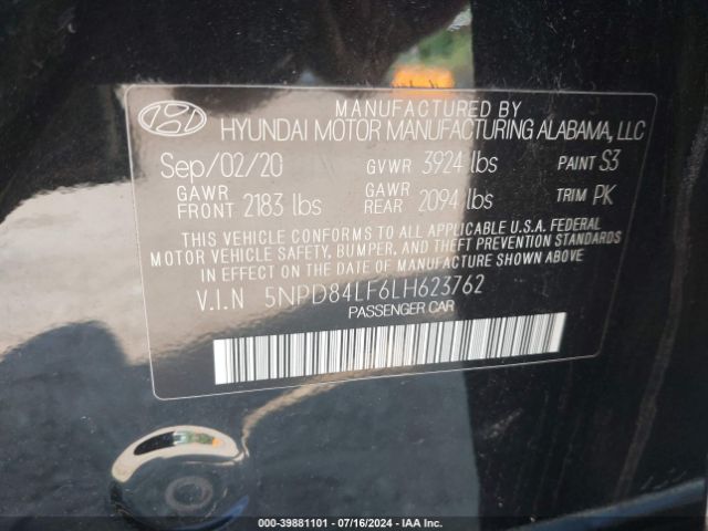 Photo 8 VIN: 5NPD84LF6LH623762 - HYUNDAI ELANTRA 