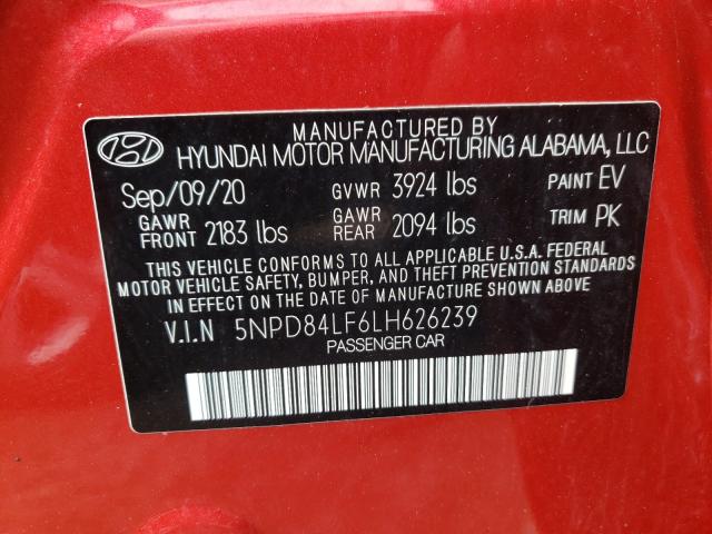 Photo 9 VIN: 5NPD84LF6LH626239 - HYUNDAI ELANTRA SE 