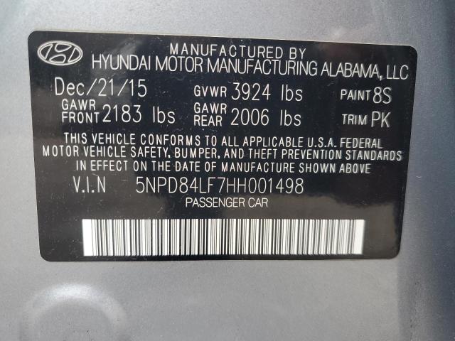 Photo 12 VIN: 5NPD84LF7HH001498 - HYUNDAI ELANTRA SE 