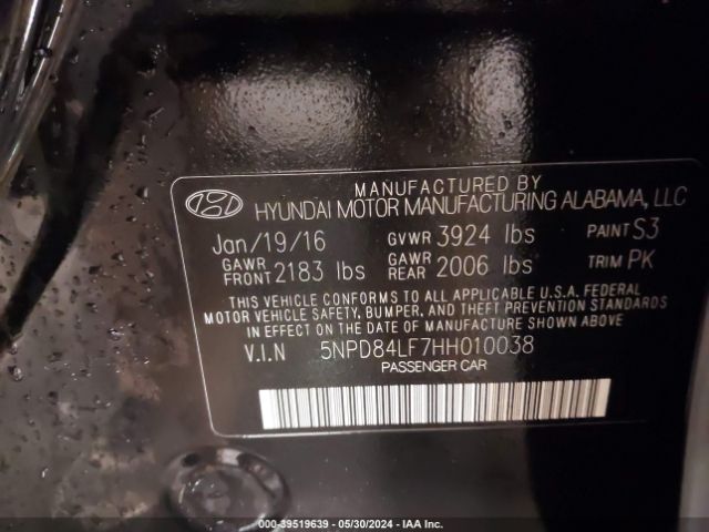 Photo 8 VIN: 5NPD84LF7HH010038 - HYUNDAI ELANTRA 