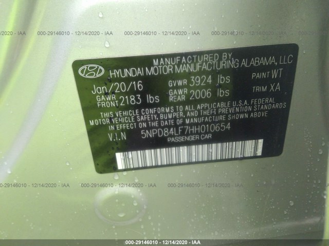 Photo 8 VIN: 5NPD84LF7HH010654 - HYUNDAI ELANTRA 