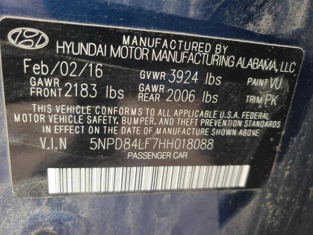 Photo 9 VIN: 5NPD84LF7HH018088 - HYUNDAI ELANTRA SE 