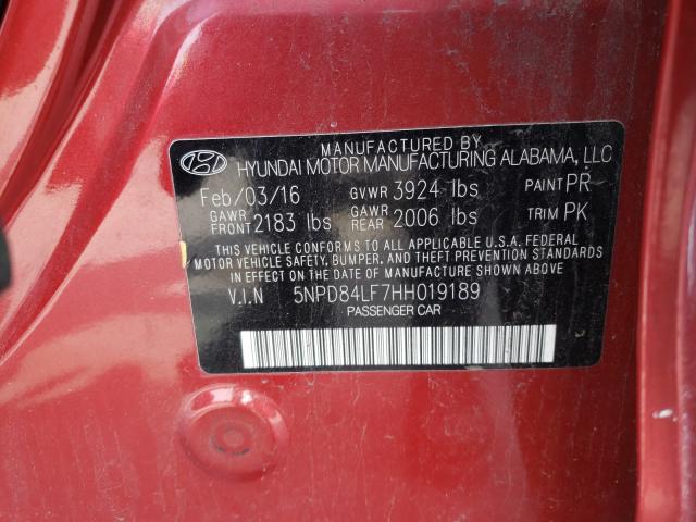 Photo 9 VIN: 5NPD84LF7HH019189 - HYUNDAI ELANTRA SE 