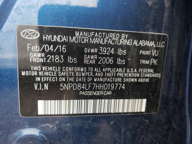 Photo 9 VIN: 5NPD84LF7HH019774 - HYUNDAI ELANTRA SE 