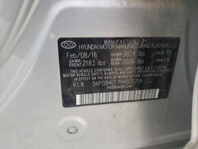 Photo 9 VIN: 5NPD84LF7HH021718 - HYUNDAI ELANTRA SE 