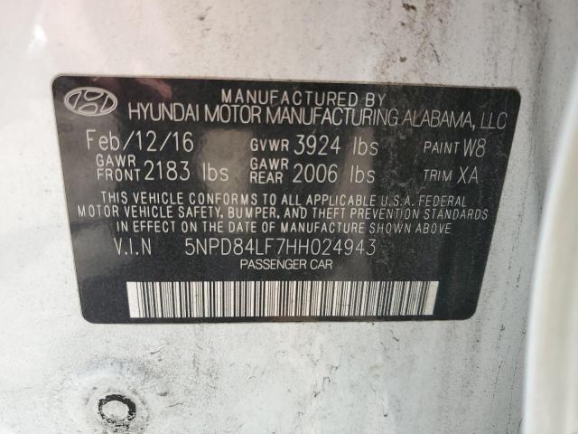 Photo 12 VIN: 5NPD84LF7HH024943 - HYUNDAI ELANTRA 