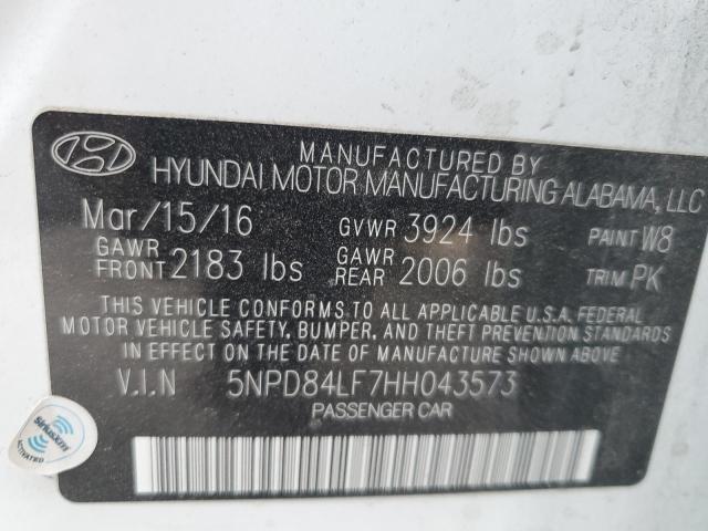 Photo 12 VIN: 5NPD84LF7HH043573 - HYUNDAI ELANTRA 