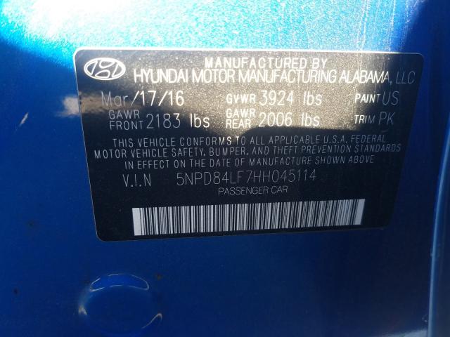 Photo 9 VIN: 5NPD84LF7HH045114 - HYUNDAI ELANTRA SE 