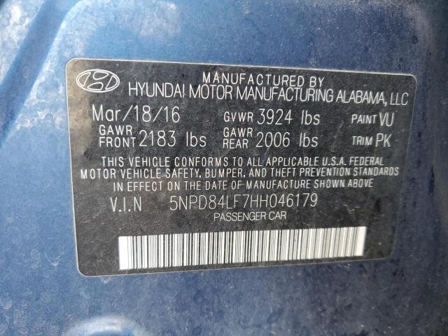 Photo 11 VIN: 5NPD84LF7HH046179 - HYUNDAI ELANTRA SE 