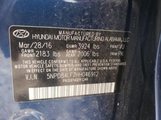 Photo 9 VIN: 5NPD84LF7HH046912 - HYUNDAI ELANTRA SE 