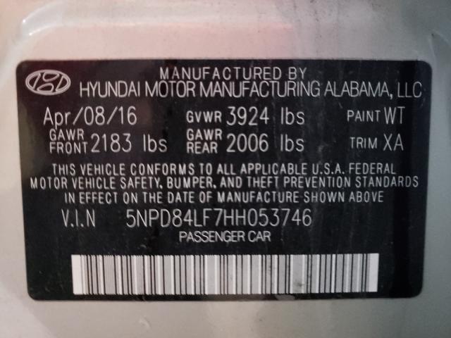 Photo 9 VIN: 5NPD84LF7HH053746 - HYUNDAI ELANTRA SE 