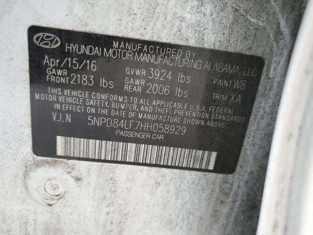 Photo 11 VIN: 5NPD84LF7HH058929 - HYUNDAI ELANTRA SE 